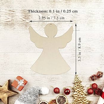 木製エンジェル Amazon.com: Creaides 20pcs Angel Wood DIY Crafts Cutouts